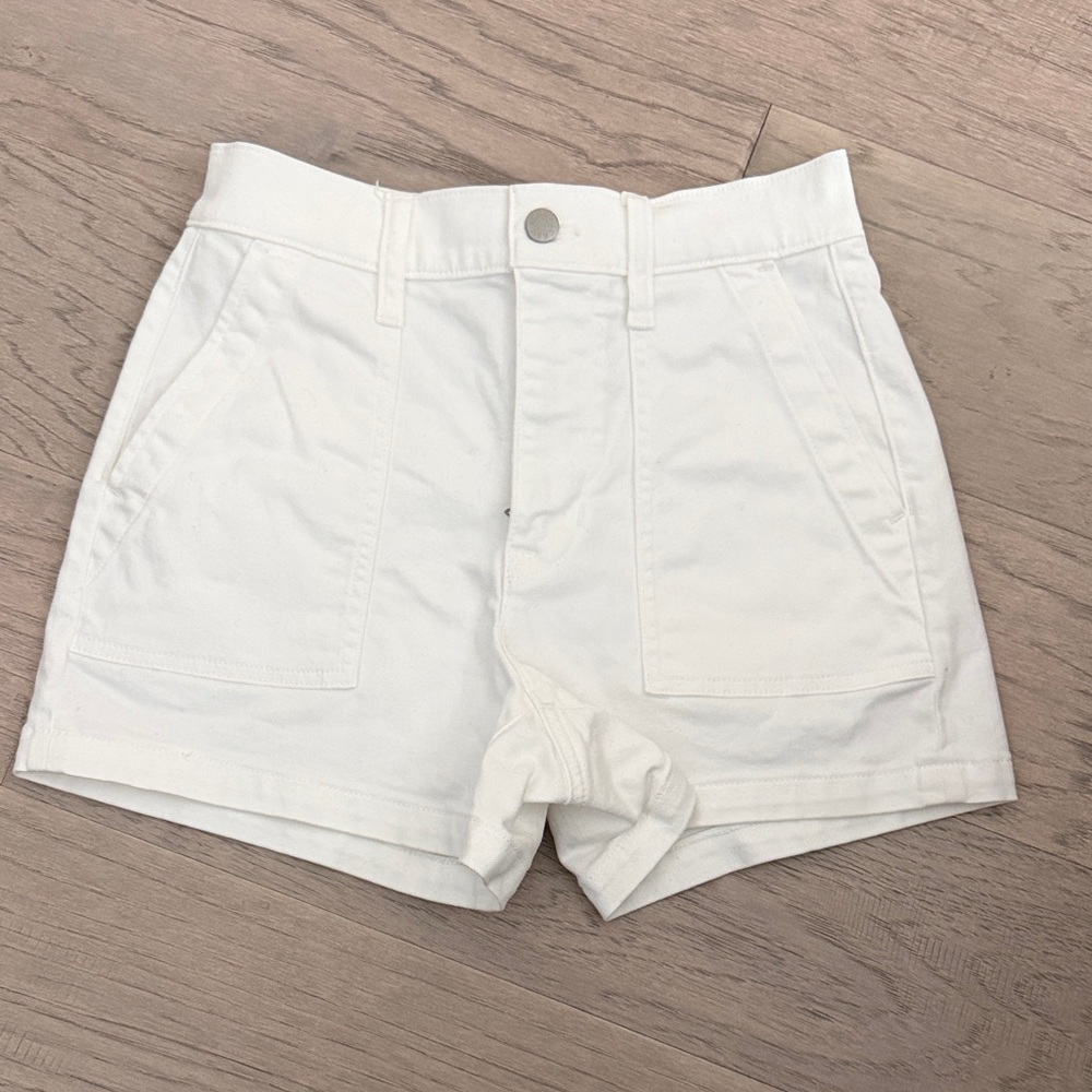 J. Crew Factory High Waist White Shorts